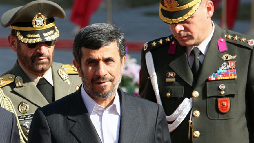 Mahmoud Ahmadinejad with generals